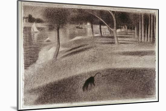 Study For Sunday Afternoon on the Island of La Grande Jatte, c.1884-Georges Seurat-Mounted Giclee Print