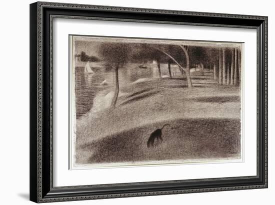 Study For Sunday Afternoon on the Island of La Grande Jatte, c.1884-Georges Seurat-Framed Giclee Print