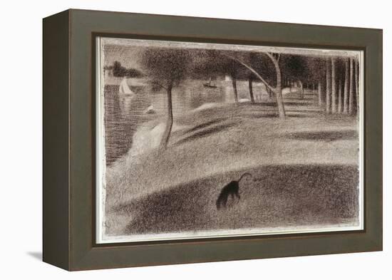 Study For Sunday Afternoon on the Island of La Grande Jatte, c.1884-Georges Seurat-Framed Premier Image Canvas