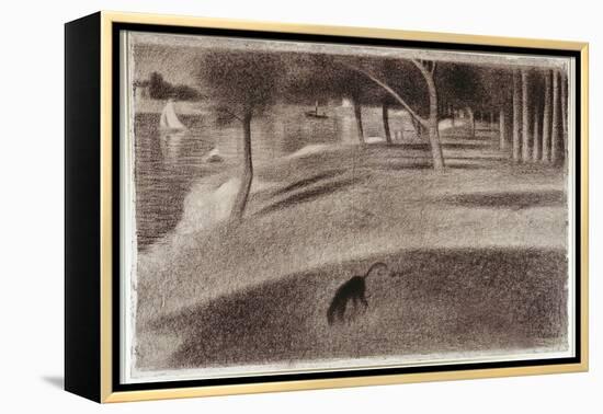Study For Sunday Afternoon on the Island of La Grande Jatte, c.1884-Georges Seurat-Framed Premier Image Canvas