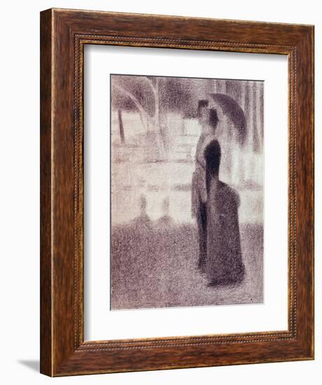 Study For Sunday Afternoon on the Island of La Grande Jatte, c.1884-Georges Seurat-Framed Giclee Print