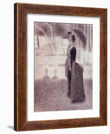 Study For Sunday Afternoon on the Island of La Grande Jatte, c.1884-Georges Seurat-Framed Giclee Print