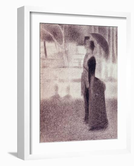 Study For Sunday Afternoon on the Island of La Grande Jatte, c.1884-Georges Seurat-Framed Giclee Print