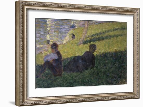 Study for Sunday on la Grande Jattte-Georges Seurat-Framed Giclee Print
