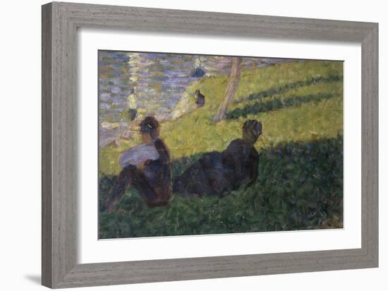 Study for Sunday on la Grande Jattte-Georges Seurat-Framed Giclee Print