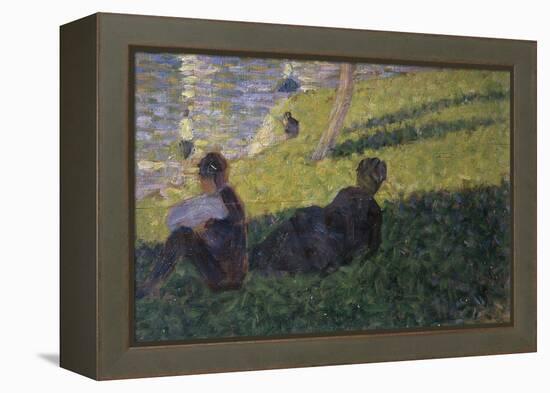 Study for Sunday on la Grande Jattte-Georges Seurat-Framed Premier Image Canvas