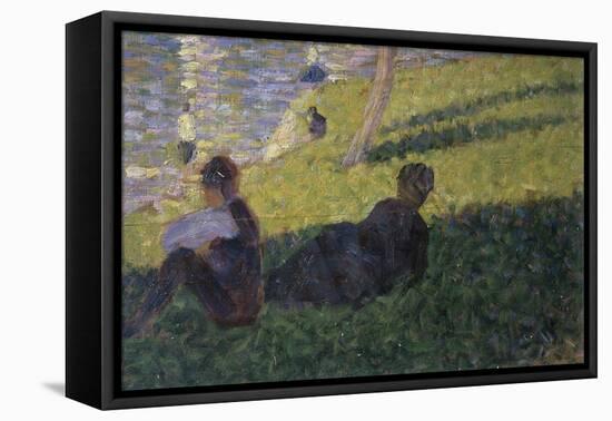 Study for Sunday on la Grande Jattte-Georges Seurat-Framed Premier Image Canvas