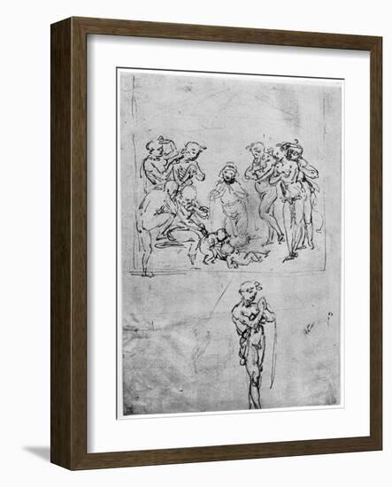 Study for the Adoration of the Magi, C1481-Leonardo da Vinci-Framed Giclee Print