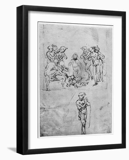 Study for the Adoration of the Magi, C1481-Leonardo da Vinci-Framed Giclee Print