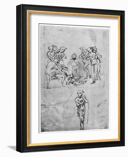 Study for the Adoration of the Magi, C1481-Leonardo da Vinci-Framed Giclee Print