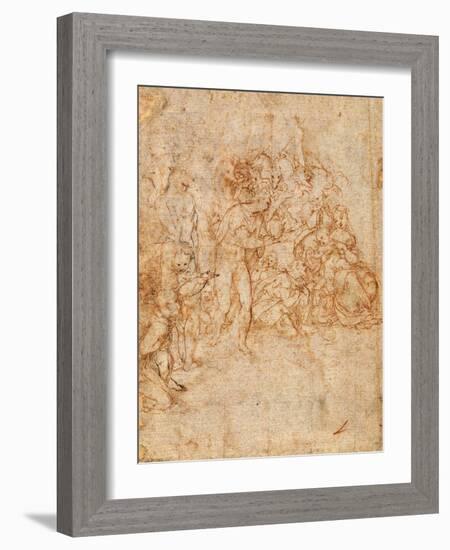 Study for the Adoration of the Magi-Cesare da Sesto-Framed Giclee Print
