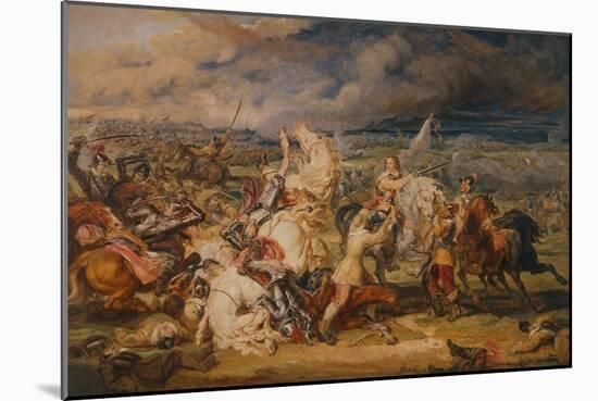 Study for the Battle near Boston, 1829 (Oil on Panel)-James Ward-Mounted Giclee Print