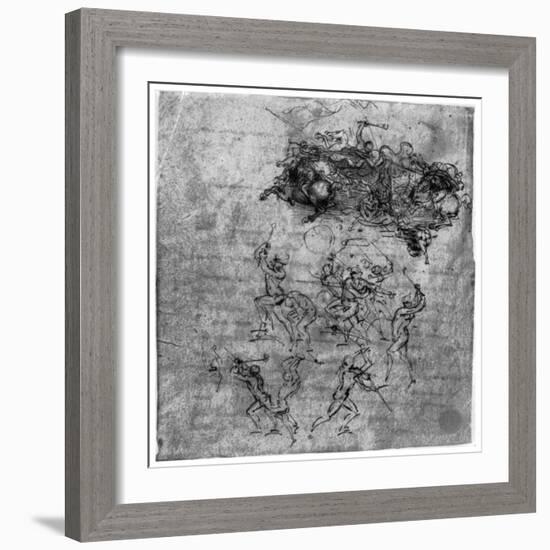 Study for the Battle of Anghiari, 1503-Leonardo da Vinci-Framed Giclee Print