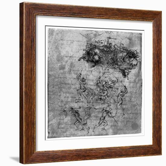 Study for the Battle of Anghiari, 1503-Leonardo da Vinci-Framed Giclee Print