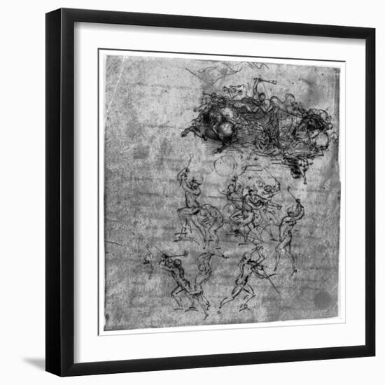 Study for the Battle of Anghiari, 1503-Leonardo da Vinci-Framed Giclee Print