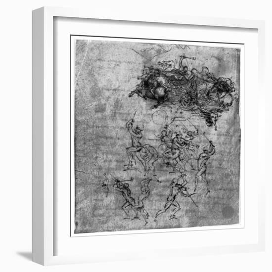 Study for the Battle of Anghiari, 1503-Leonardo da Vinci-Framed Giclee Print