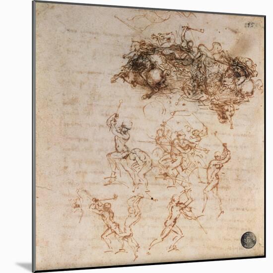 Study for the Battle of Anghiari, 1504-5-Leonardo da Vinci-Mounted Giclee Print