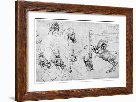 Study for the Battle of Anghiari, C1503-1505-Leonardo da Vinci-Framed Giclee Print