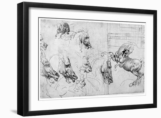 Study for the Battle of Anghiari, C1503-1505-Leonardo da Vinci-Framed Giclee Print