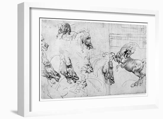 Study for the Battle of Anghiari, C1503-1505-Leonardo da Vinci-Framed Giclee Print