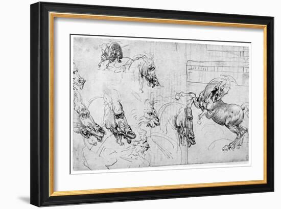 Study for the Battle of Anghiari, C1503-1505-Leonardo da Vinci-Framed Giclee Print