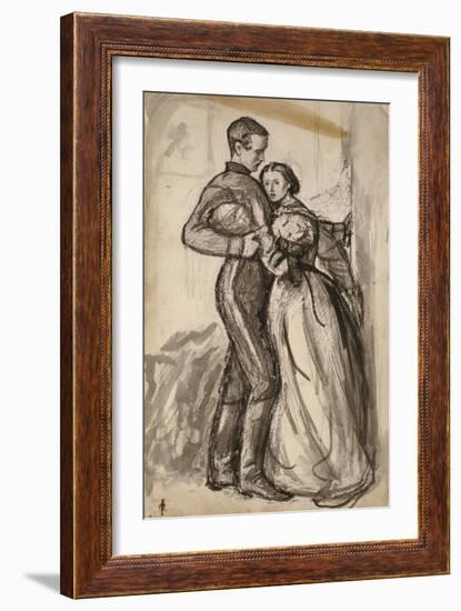 Study for 'The Black Brunswicker', 1859-John Everett Millais-Framed Giclee Print