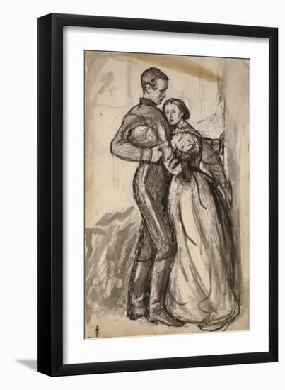 Study for 'The Black Brunswicker', 1859-John Everett Millais-Framed Giclee Print