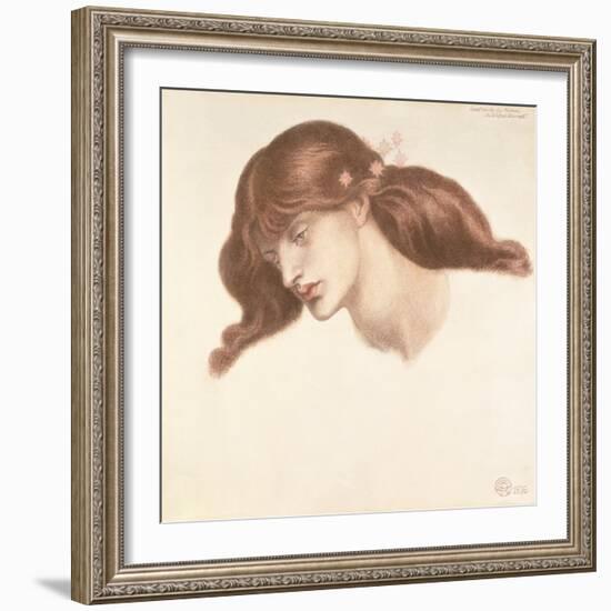 Study for the Blessed Damozel, 1876-Dante Gabriel Rossetti-Framed Giclee Print