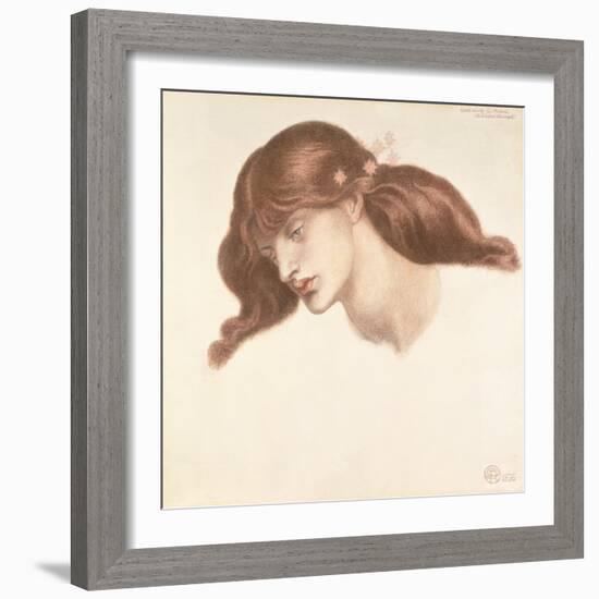 Study for the Blessed Damozel, 1876-Dante Gabriel Rossetti-Framed Giclee Print