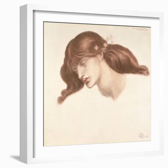 Study for the Blessed Damozel, 1876-Dante Gabriel Rossetti-Framed Giclee Print