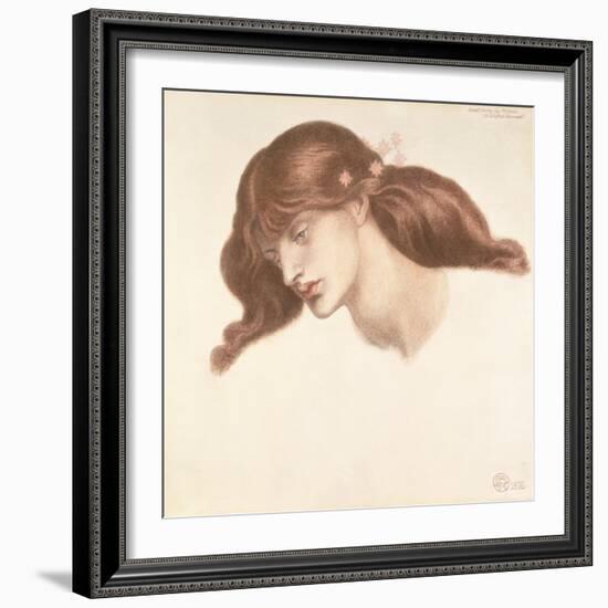 Study for the Blessed Damozel, 1876-Dante Gabriel Rossetti-Framed Giclee Print