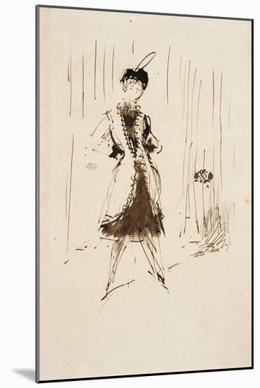 Study for the Blue Girl: Portrait of Miss Elinor Leyland, C.1879-James Abbott McNeill Whistler-Mounted Giclee Print