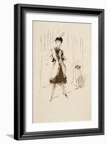 Study for the Blue Girl: Portrait of Miss Elinor Leyland, C.1879-James Abbott McNeill Whistler-Framed Giclee Print