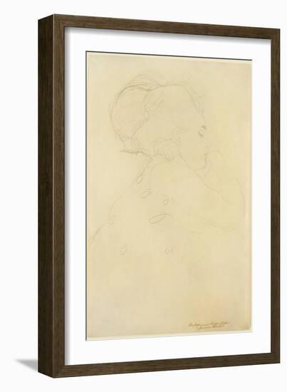 Study for the Bride , C.1917-18 (Pencil on Paper)-Gustav Klimt-Framed Giclee Print