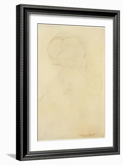 Study for the Bride , C.1917-18 (Pencil on Paper)-Gustav Klimt-Framed Giclee Print