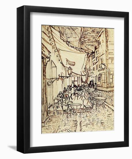 Study for the Cafe Terrace at Night-Vincent van Gogh-Framed Giclee Print