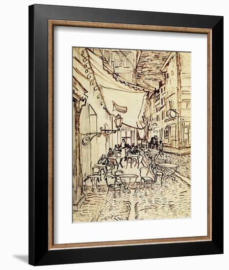 Study for the Cafe Terrace at Night-Vincent van Gogh-Framed Giclee Print