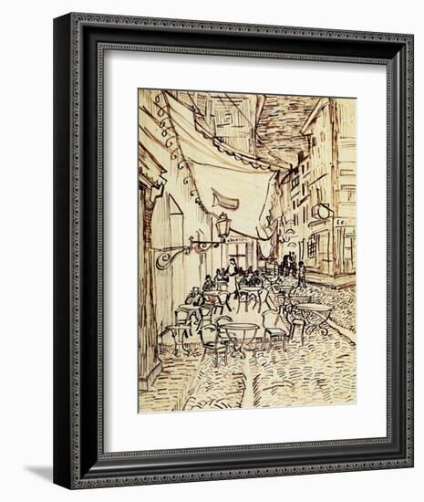 Study for the Cafe Terrace at Night-Vincent van Gogh-Framed Giclee Print