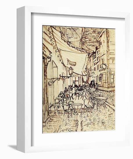 Study for the Cafe Terrace at Night-Vincent van Gogh-Framed Giclee Print