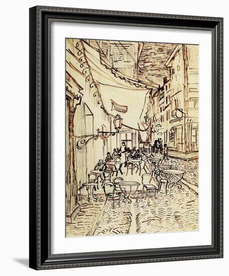 Study for the Cafe Terrace at Night-Vincent van Gogh-Framed Giclee Print