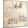 Study for the cartoon of the Battle of Anghiari, c1472-c1505 (1883)-Leonardo Da Vinci-Mounted Giclee Print