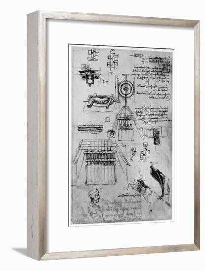 Study for the Casting of the Sforza Monument, C1493-Leonardo da Vinci-Framed Giclee Print