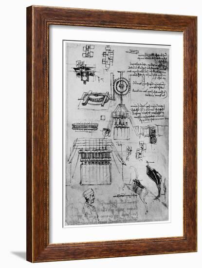 Study for the Casting of the Sforza Monument, C1493-Leonardo da Vinci-Framed Giclee Print