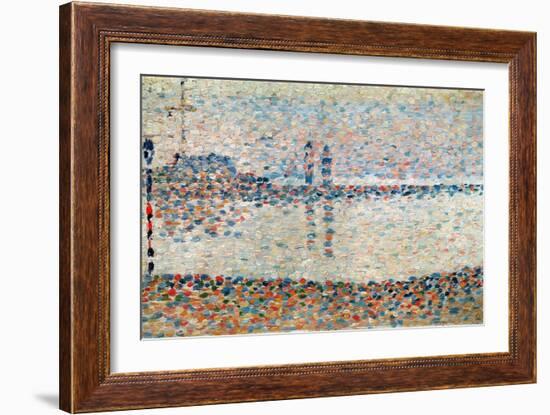 Study For 'The Channel at Gravelines, Evening', 1890-Georges Seurat-Framed Giclee Print