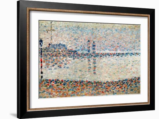 Study For 'The Channel at Gravelines, Evening', 1890-Georges Seurat-Framed Giclee Print