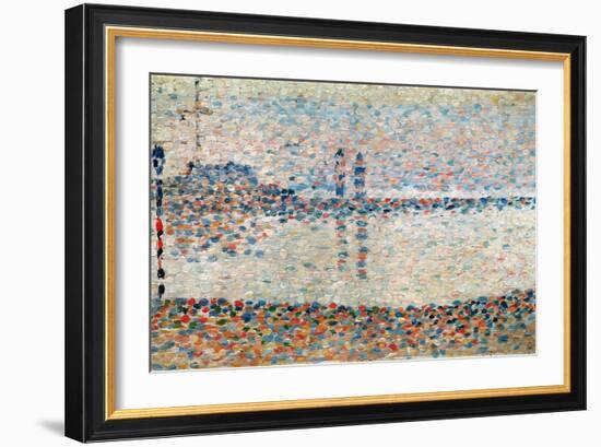 Study For 'The Channel at Gravelines, Evening', 1890-Georges Seurat-Framed Giclee Print