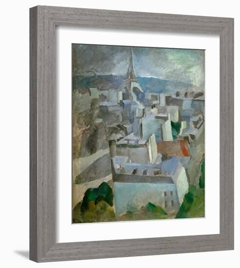 Study for "The City Paris", 1909-Robert Delaunay-Framed Giclee Print