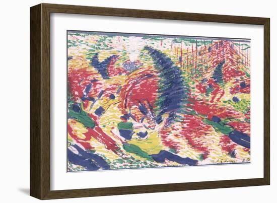 Study for 'The City Rises', 1910-Umberto Boccioni-Framed Giclee Print