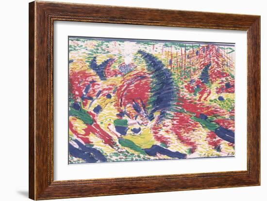 Study for 'The City Rises', 1910-Umberto Boccioni-Framed Giclee Print