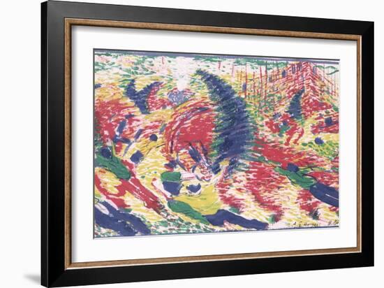 Study for 'The City Rises', 1910-Umberto Boccioni-Framed Giclee Print